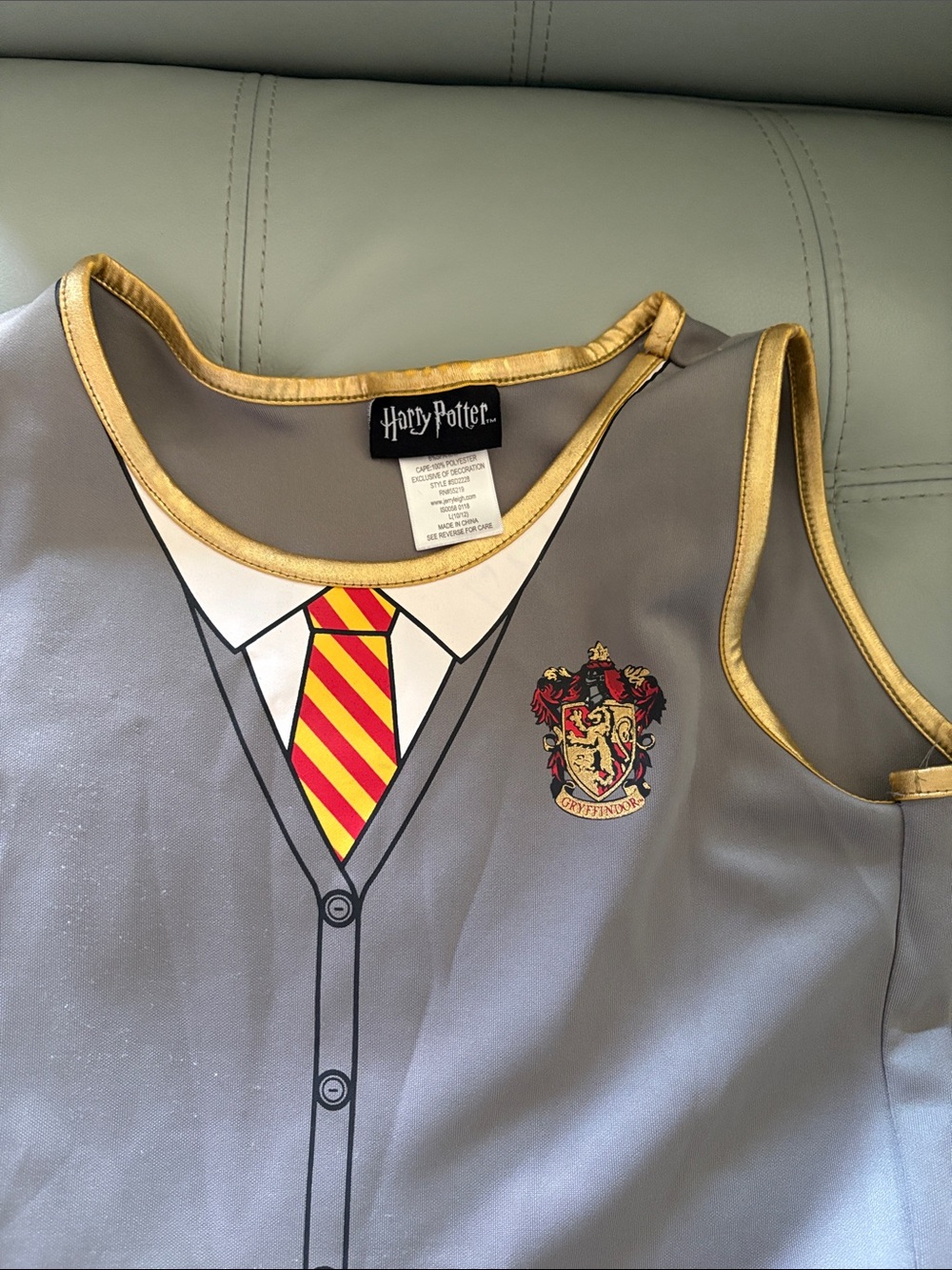 Harry Potter Gryffindor Gray & Gold Tulle Kids Costume Dress - Picture 3 of 3